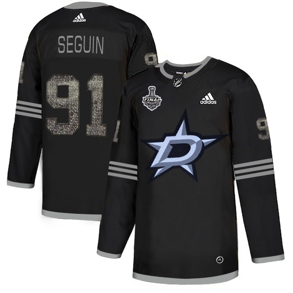 Adidas Men Dallas Stars #91 Tyler Seguin Black Authentic Classic 2020 Stanley Cup Final Stitched NHL Jersey->dallas stars->NHL Jersey
